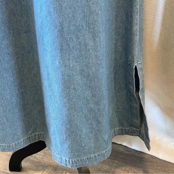 Newport News Jeanology 90’s Midi Dress Sleeveless 100% Cotton Sz 8 - Picture 4 of 7